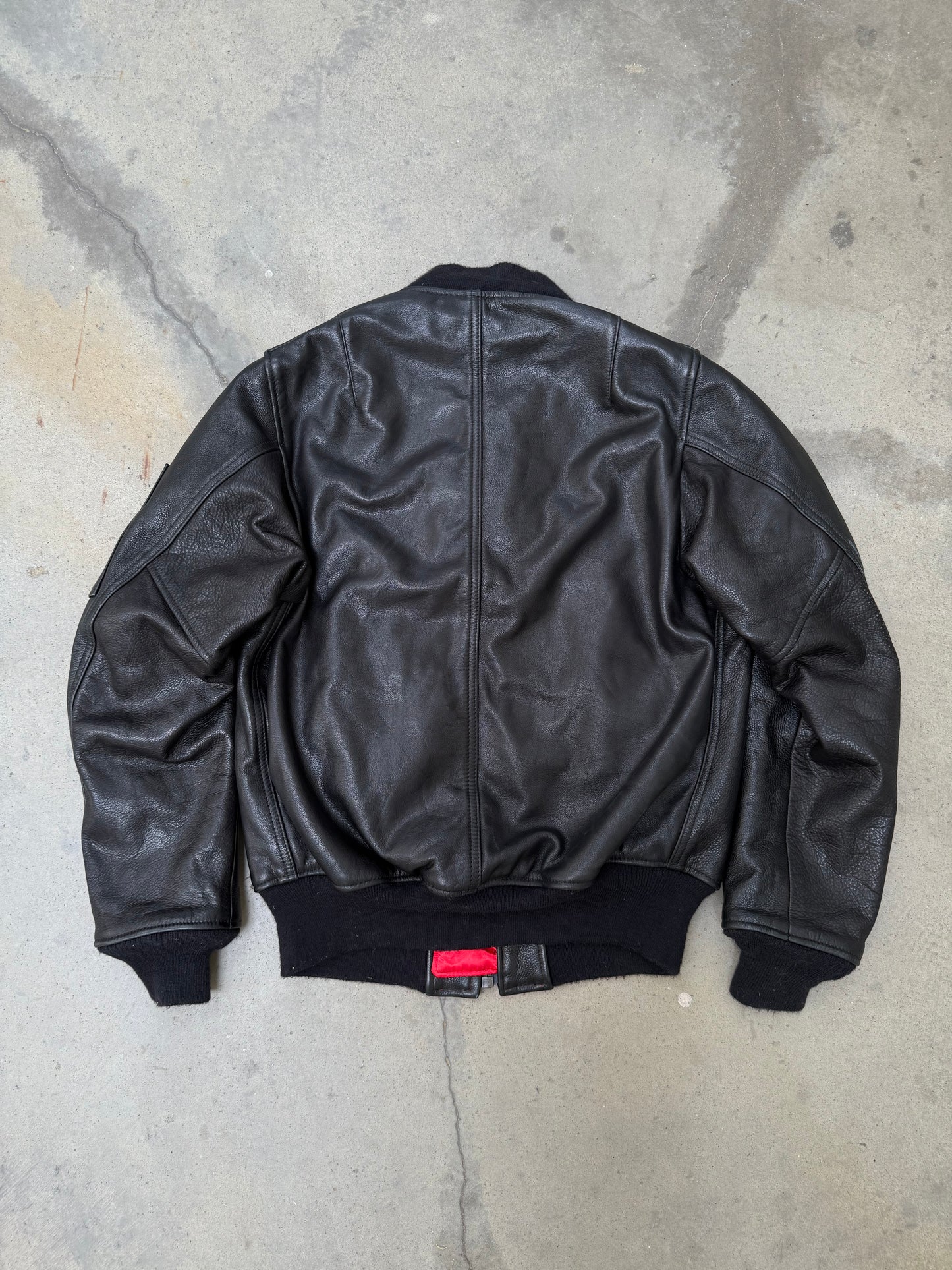 1990s Schott Reversible Leather MA-1 Flight Jacket - S