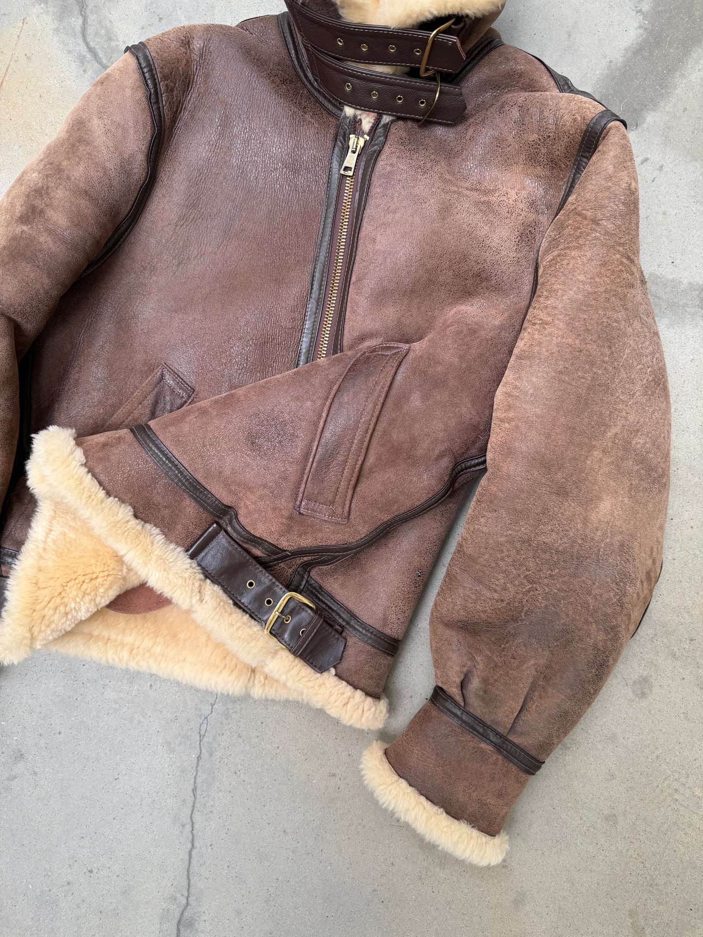 1990s Sherpa Lined B3 Flight Jacket - M