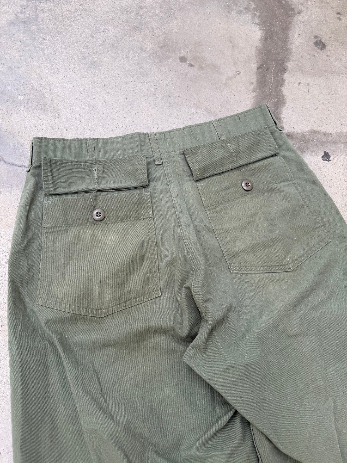 1970s OG507 Military Fatigue Pants - 32X30
