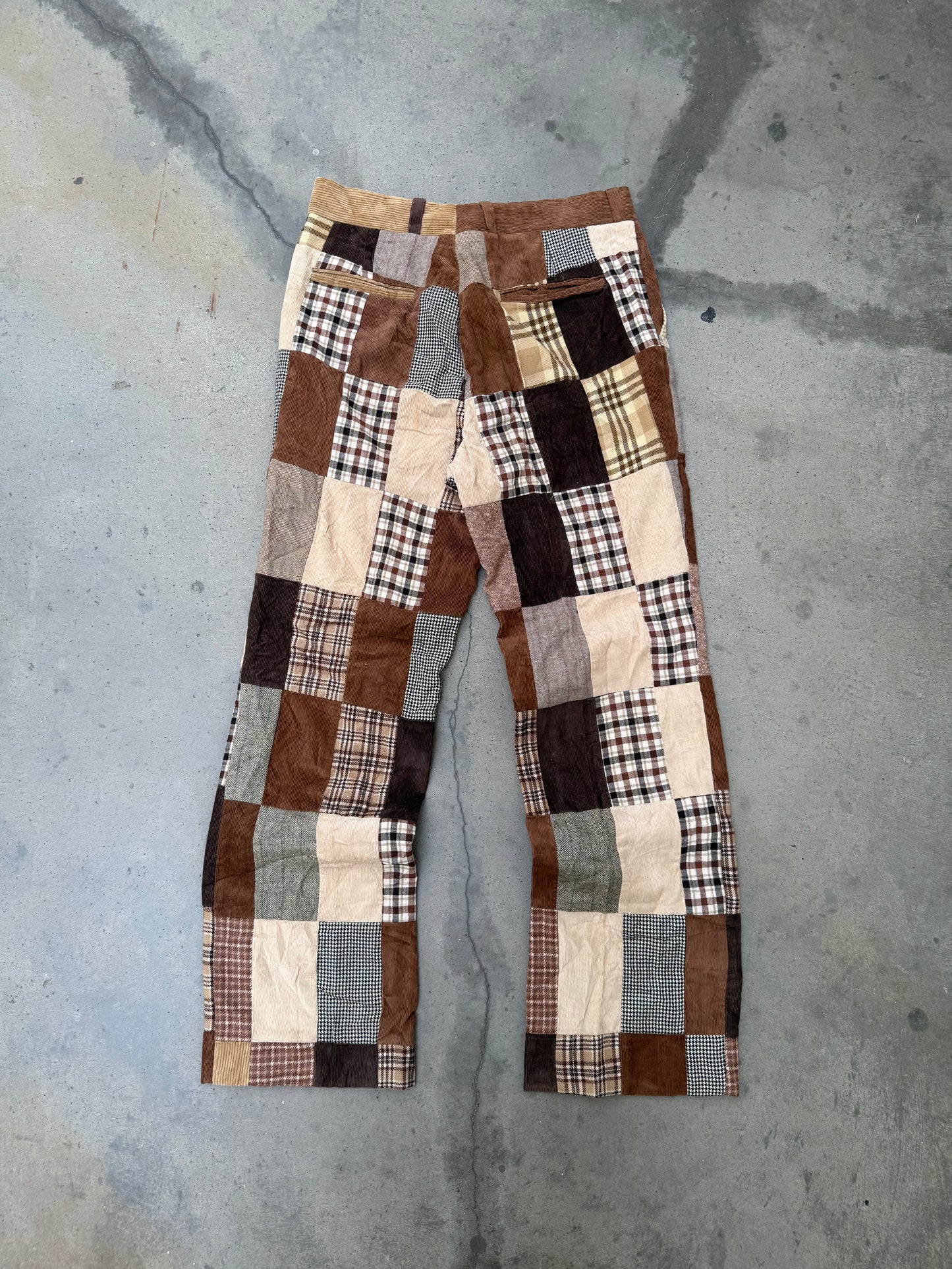 1970s Patchwork Pattern Pants - 32X31
