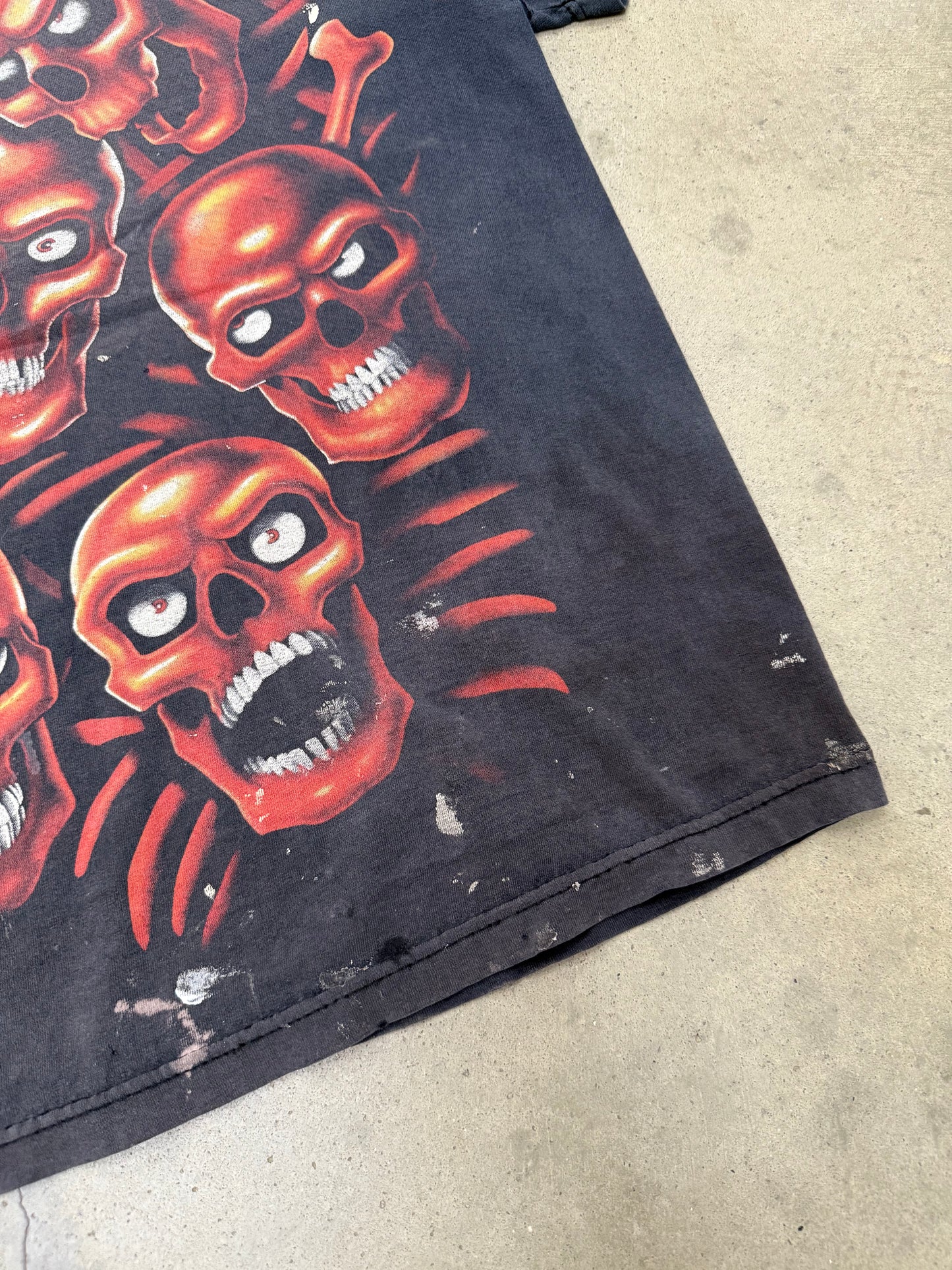 1990s Faded Skull AOP Tee - XXL