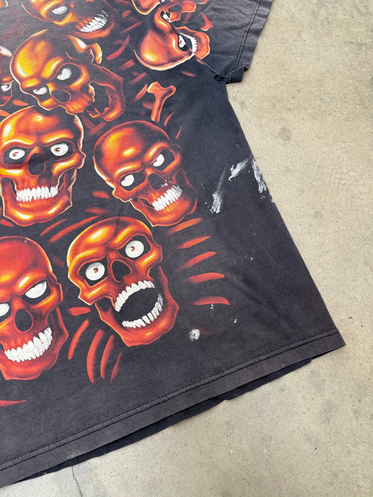 1990s Faded Skull AOP Tee - XXL