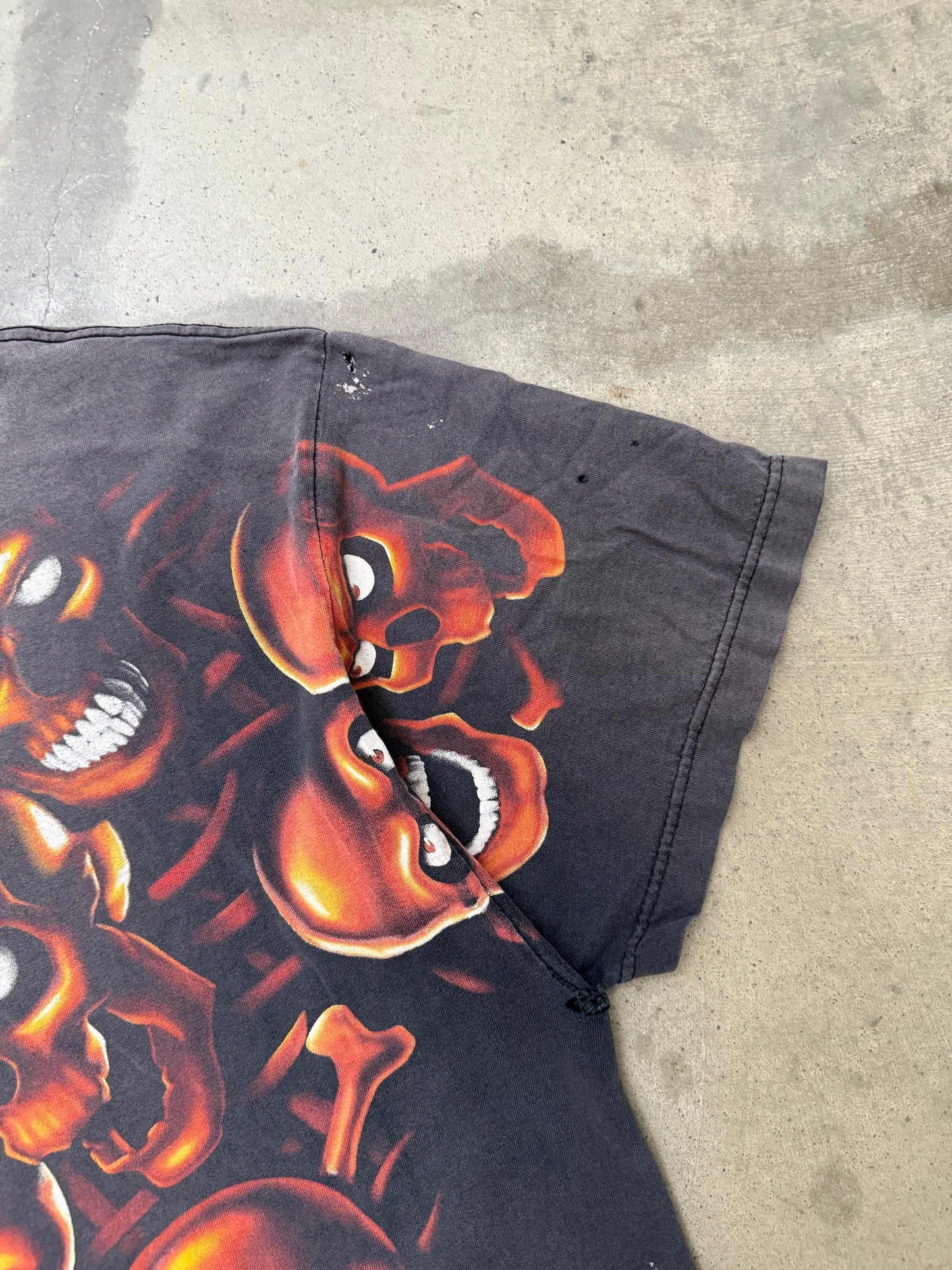 1990s Faded Skull AOP Tee - XXL