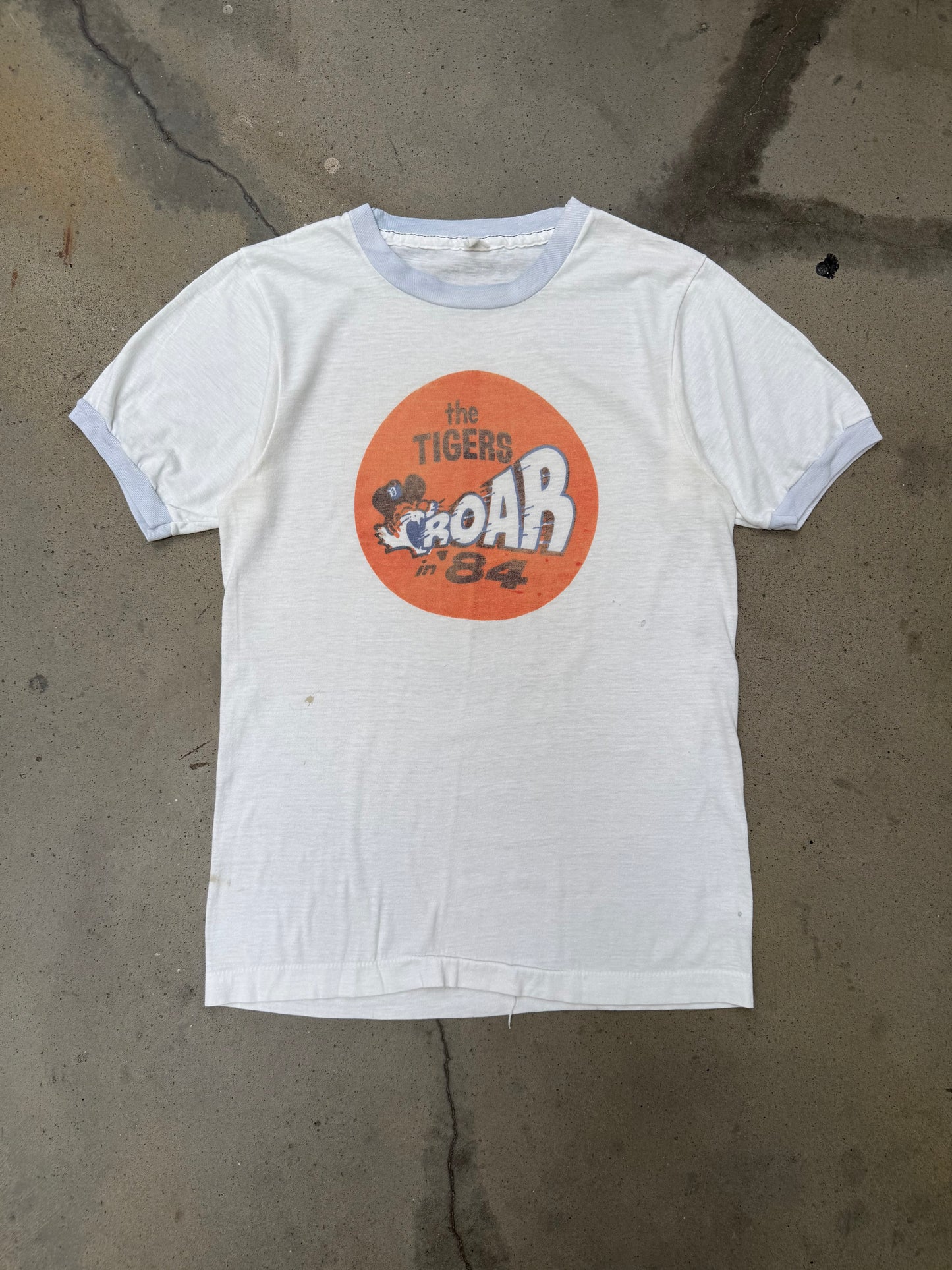 1980s Tigers Roar Ringer Tee - M
