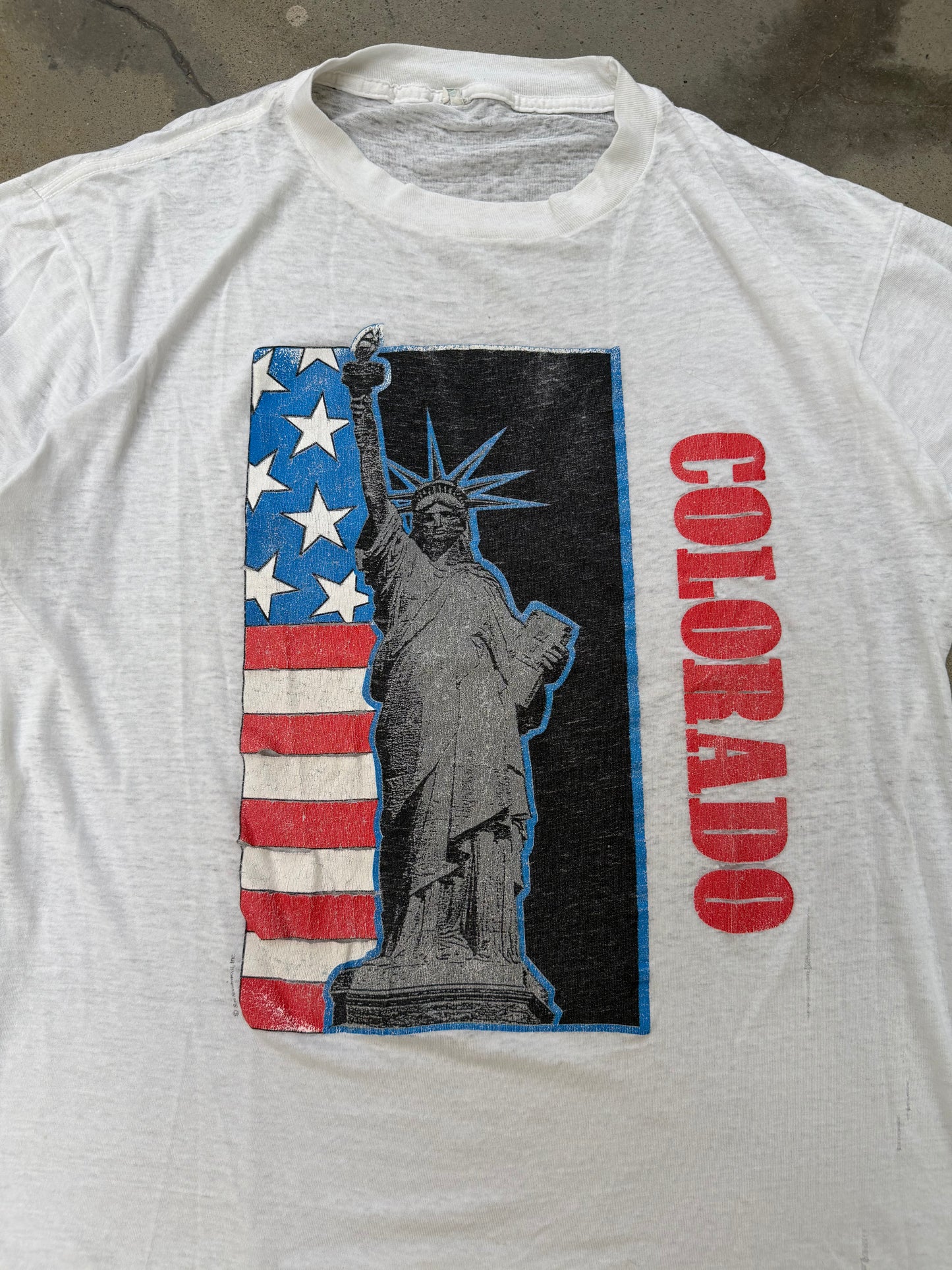 1990s Colorado Lady Liberty Tee - L