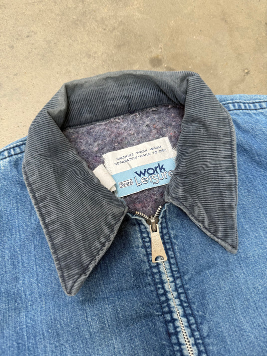 1980s Sears Boxy Denim Work Jacket - M