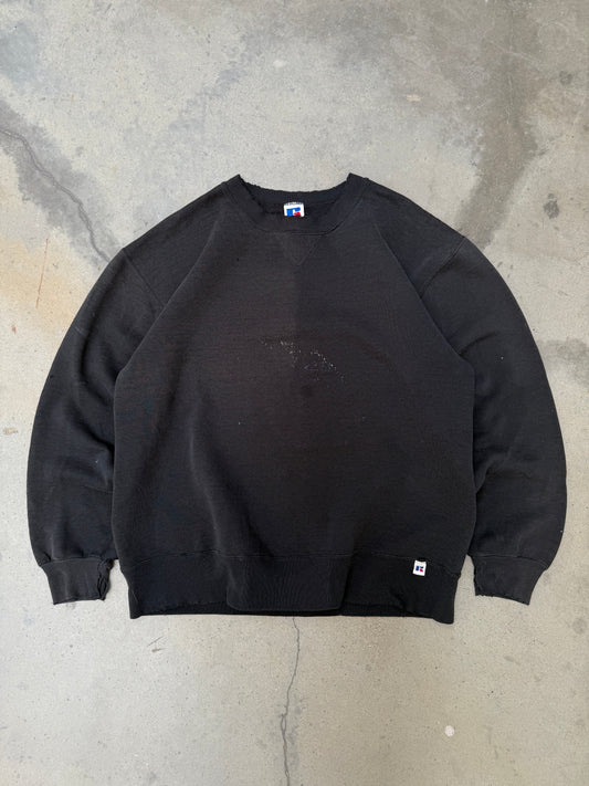 1990s Russell Black Blank Sweatshirt - M