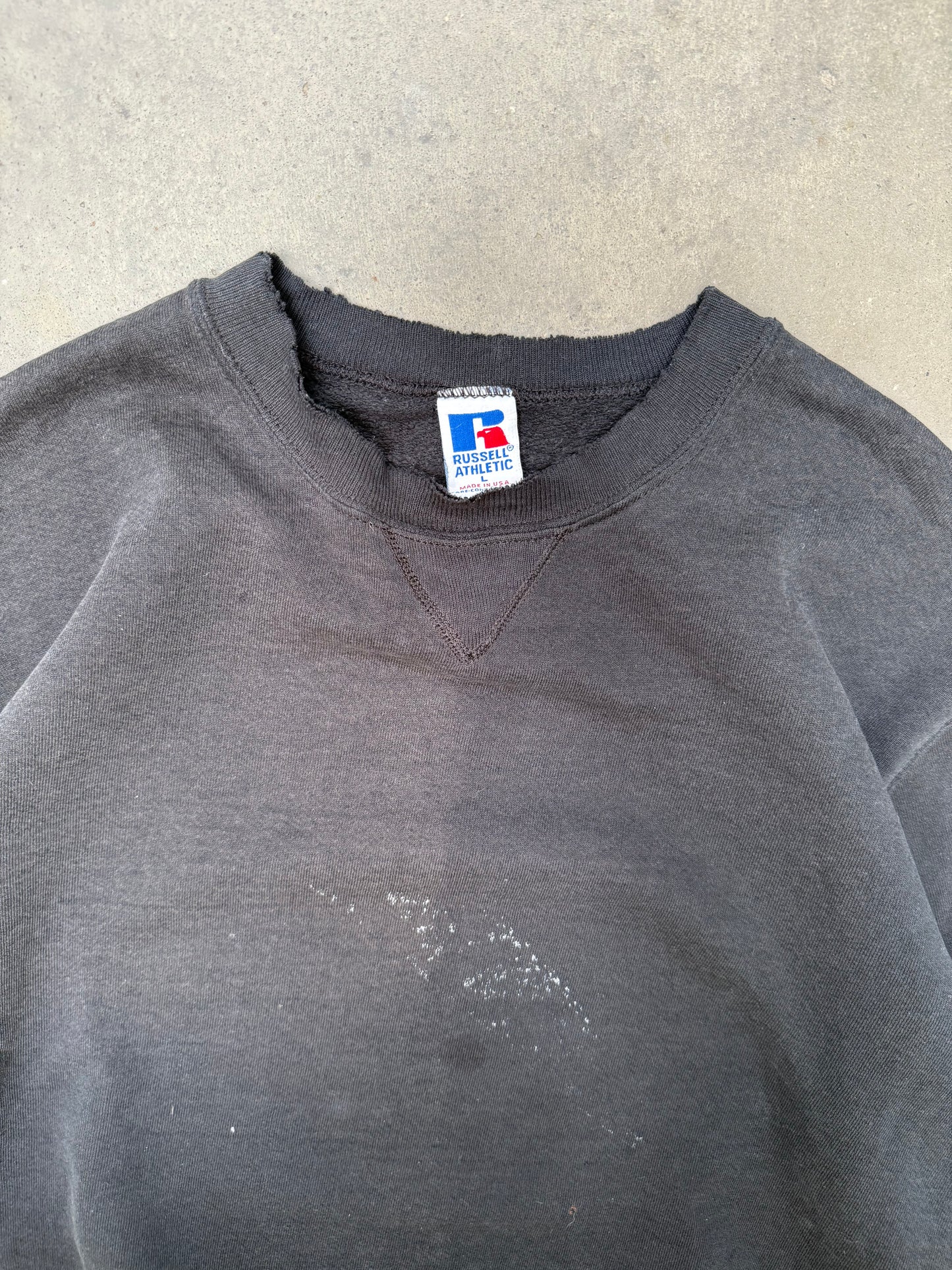 1990s Russell Black Blank Sweatshirt - M