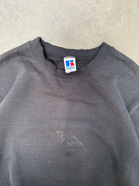 1990s Russell Black Blank Sweatshirt - M