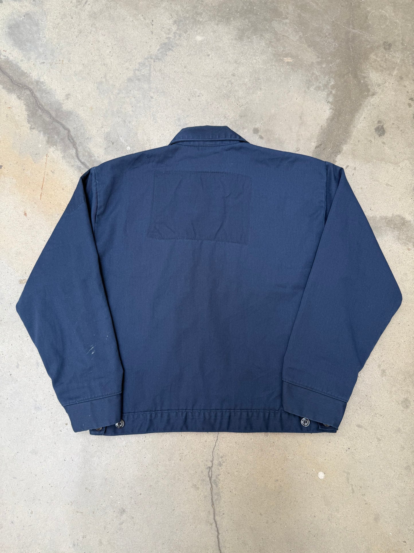 1970s Navy Blue Ghost Patch Boxy Work Jacket - M
