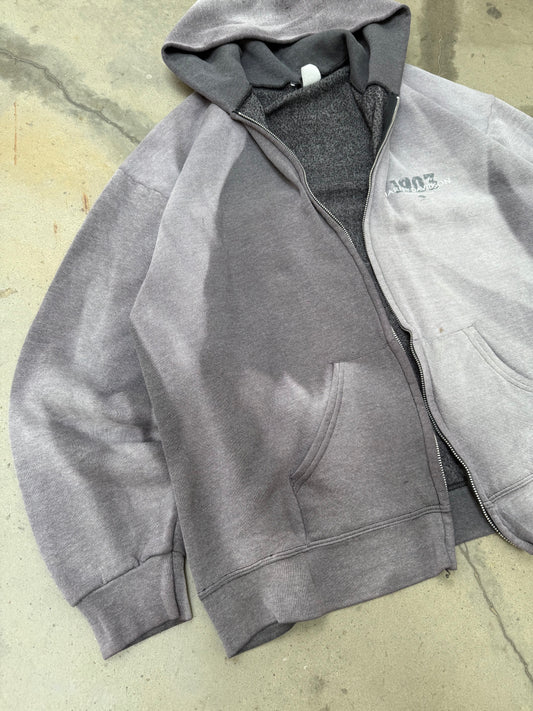 1990s Sun Faded Harley Davidson BROKEN ZIP Hooded Sweatshirt - XL
