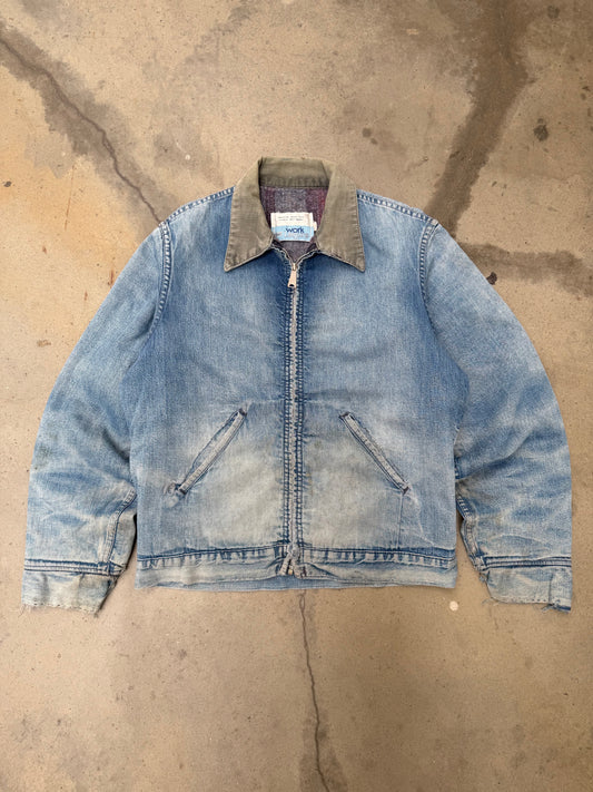 1980s Sears Denim Boxy Work Jacket - M