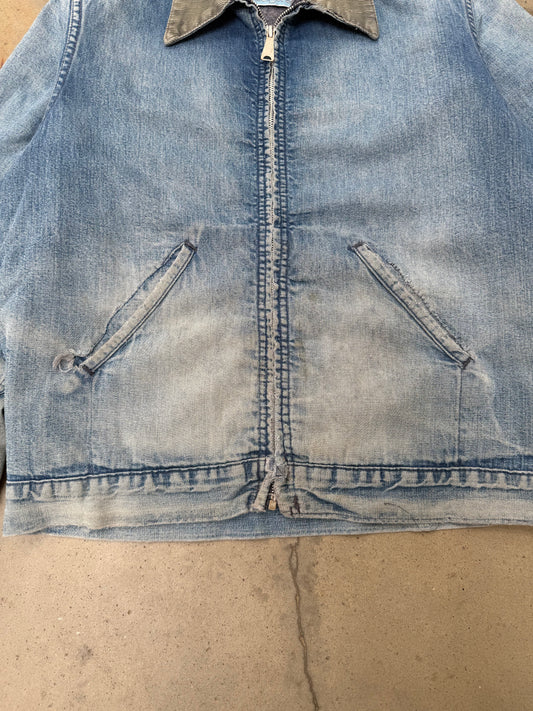 1980s Sears Denim Boxy Work Jacket - M