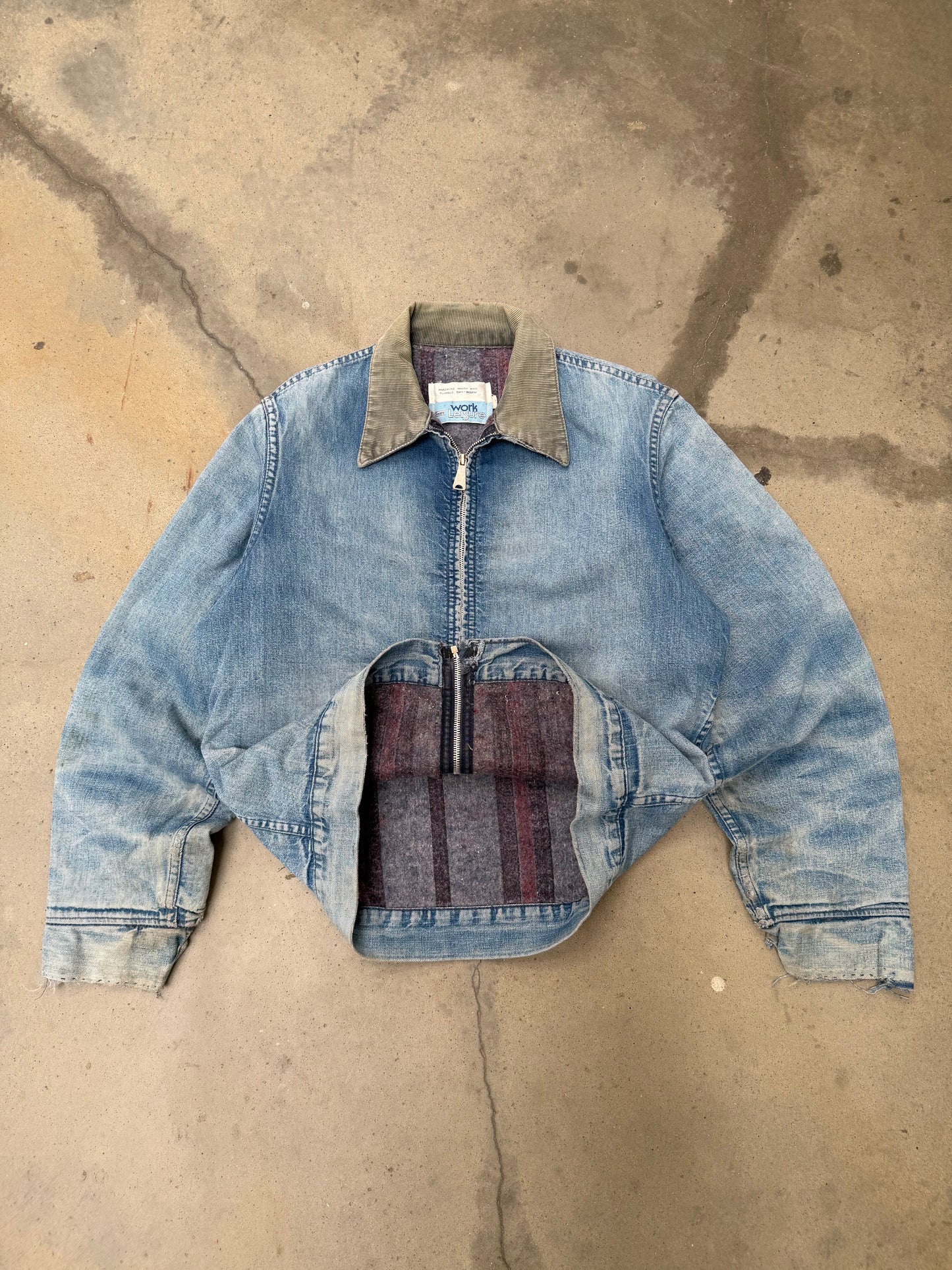 1980s Sears Denim Boxy Work Jacket - M