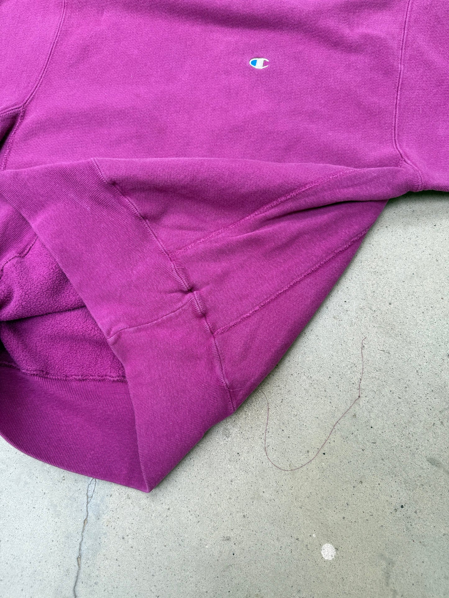 1990s Magenta Champion Reverse Weave Sweatshirt - L