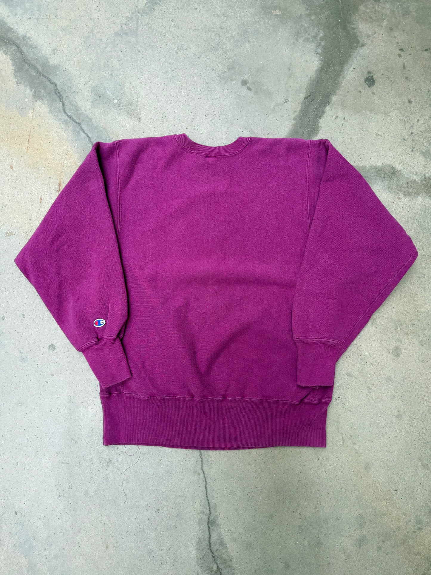 1990s Magenta Champion Reverse Weave Sweatshirt - L