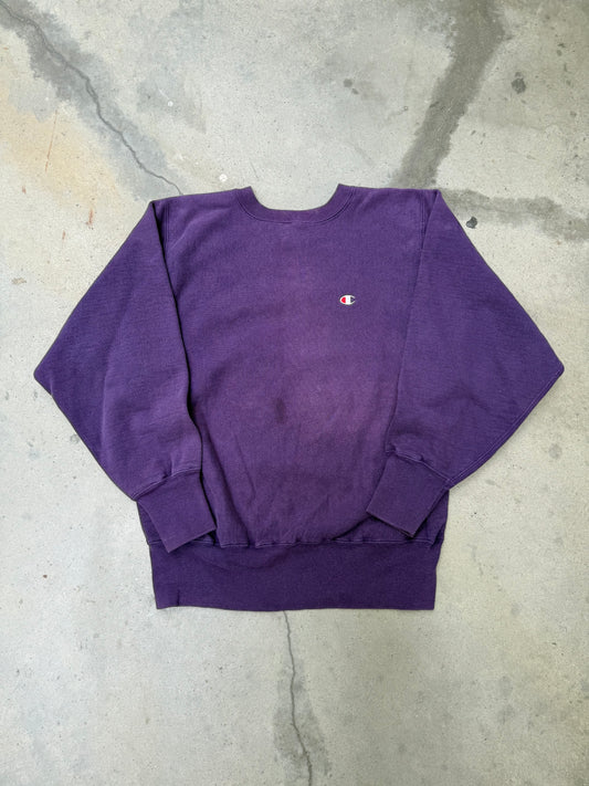 1990s Purple Champion Reverse Weave Sweatshirt - M