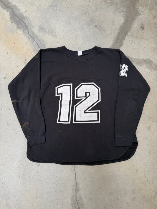 1980s Cotton #12 Jersey Sweatshirt - L