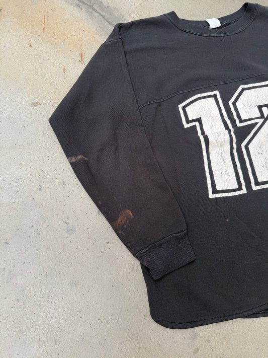 1980s Cotton #12 Jersey Sweatshirt - L