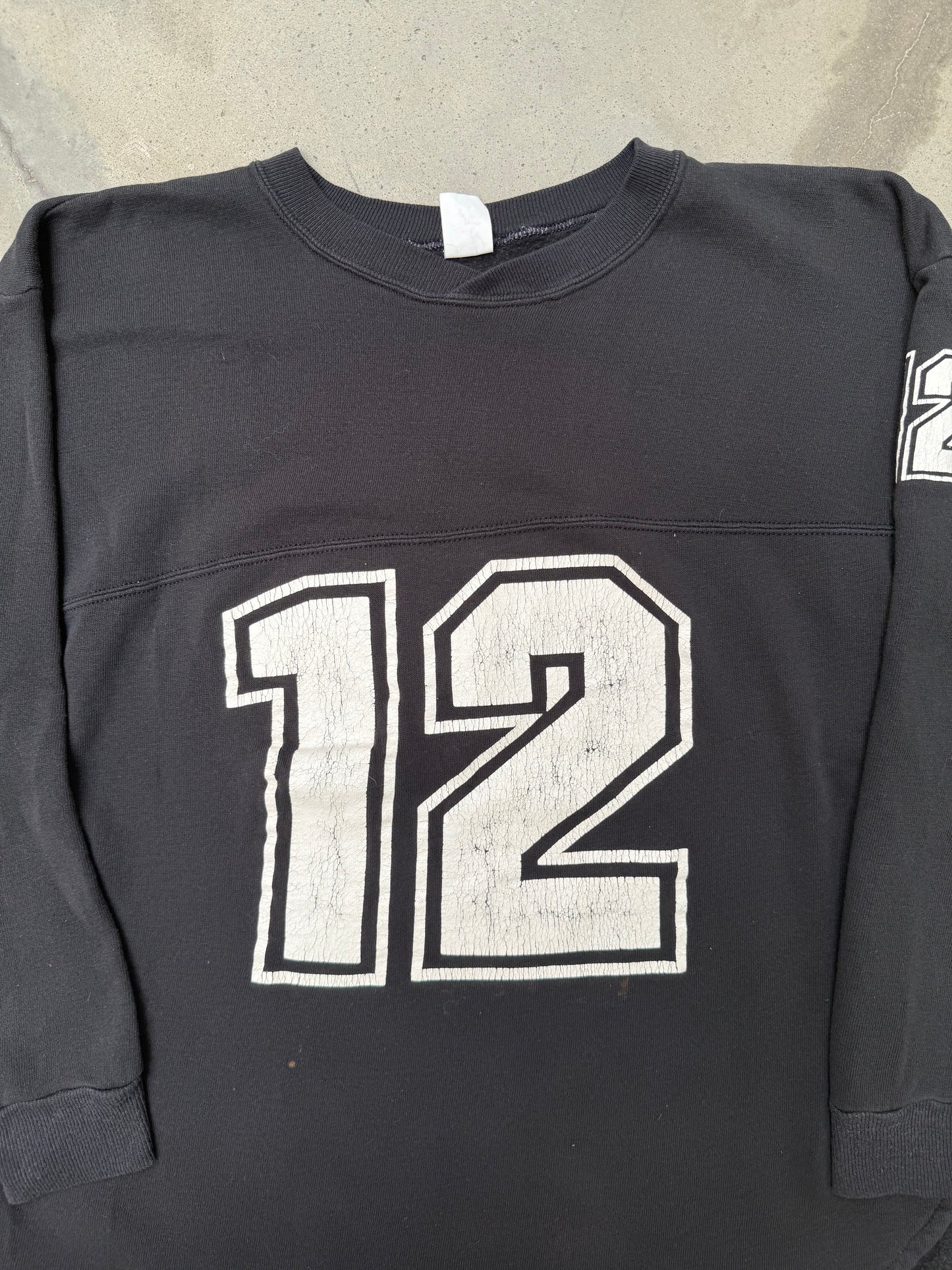 1980s Cotton #12 Jersey Sweatshirt - L