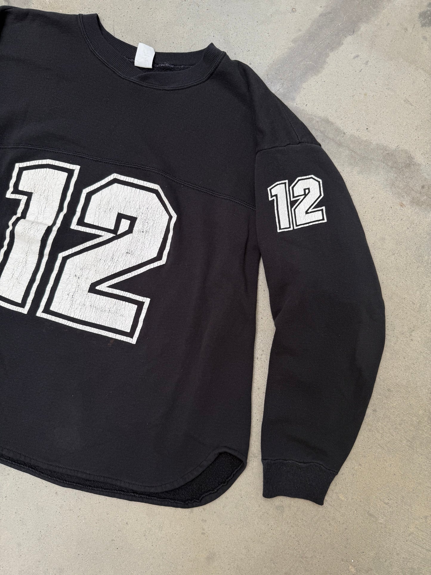 1980s Cotton #12 Jersey Sweatshirt - L