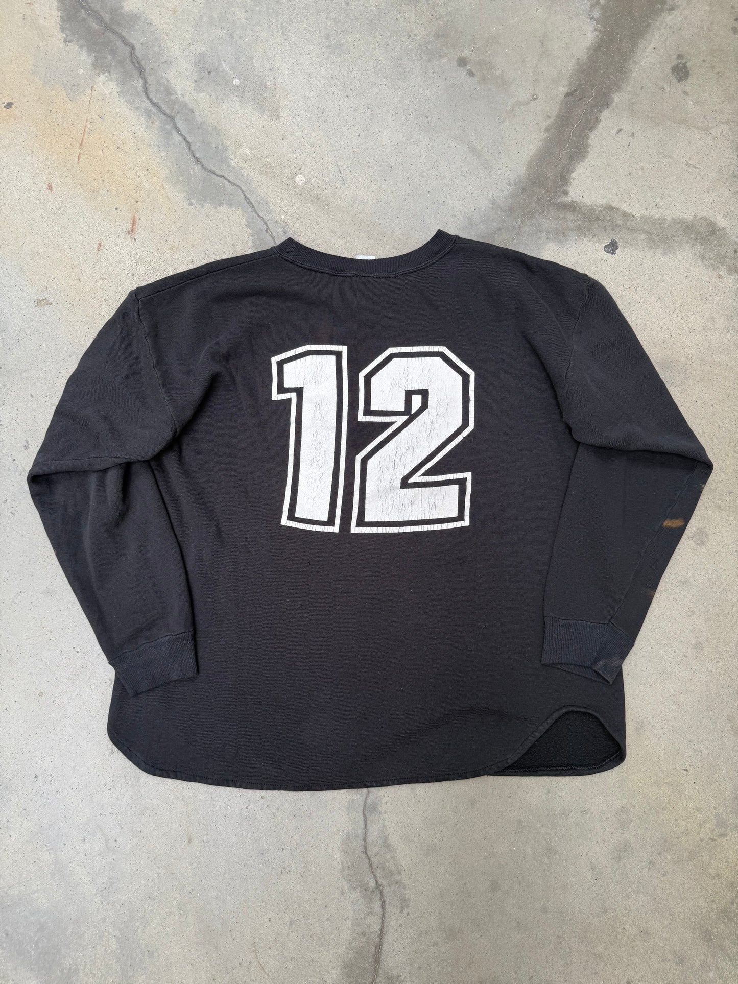 1980s Cotton #12 Jersey Sweatshirt - L