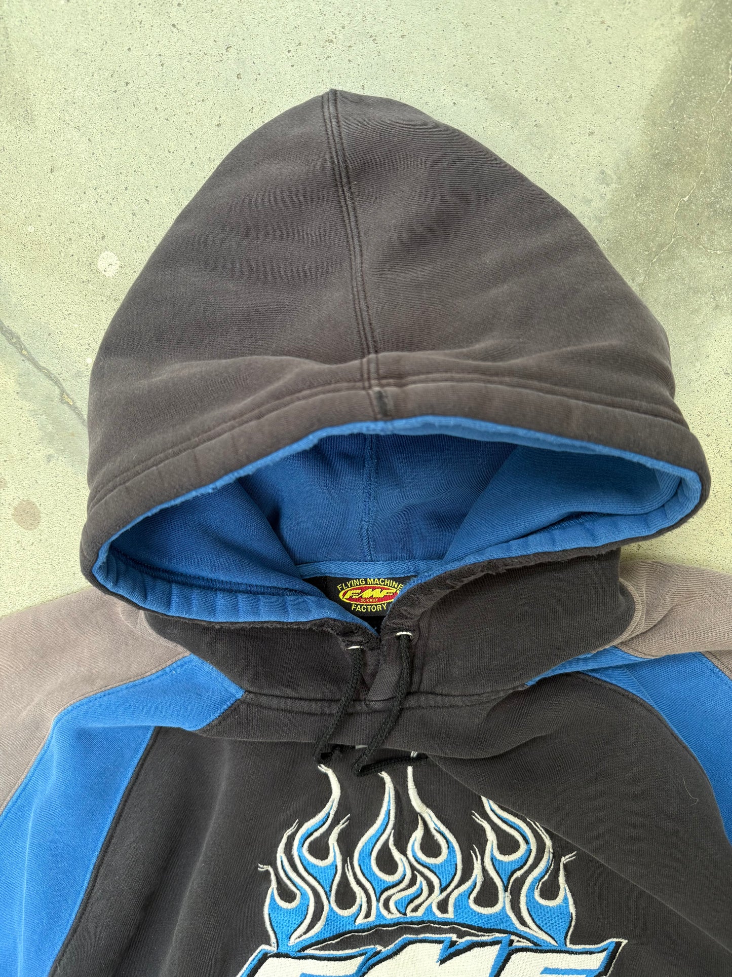 2000s FMF Motocross Boxy Flame Hoodie - L