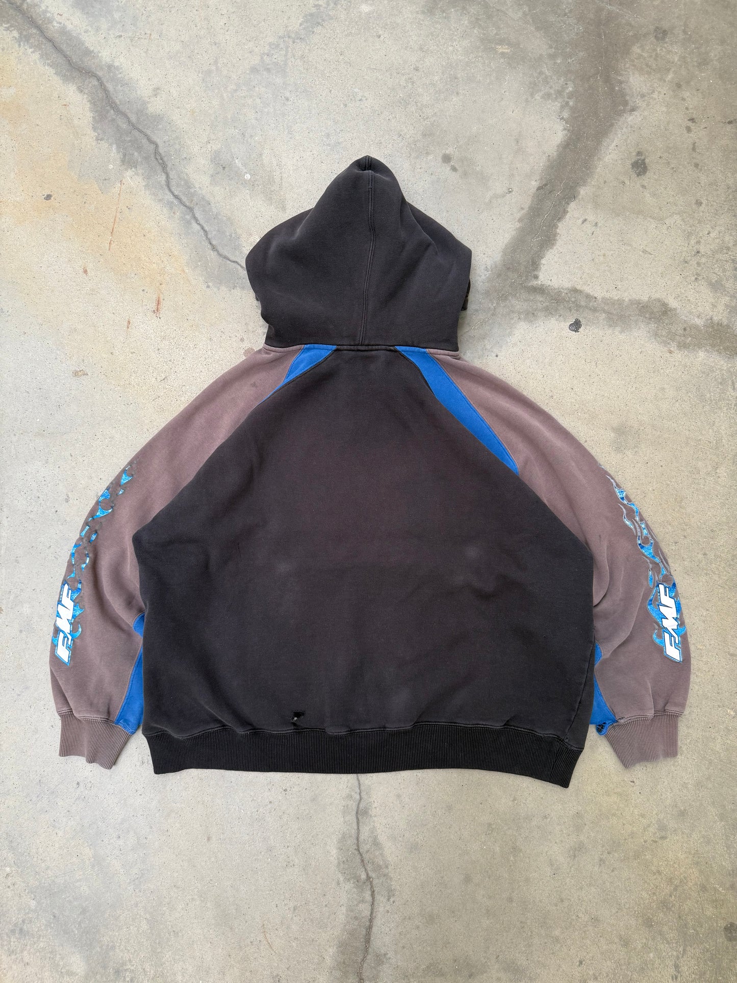 2000s FMF Motocross Boxy Flame Hoodie - L