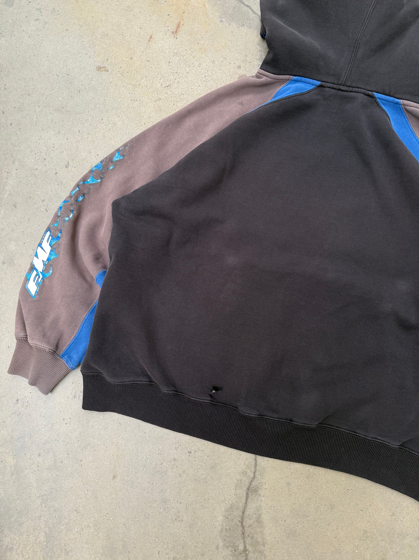 2000s FMF Motocross Boxy Flame Hoodie - L