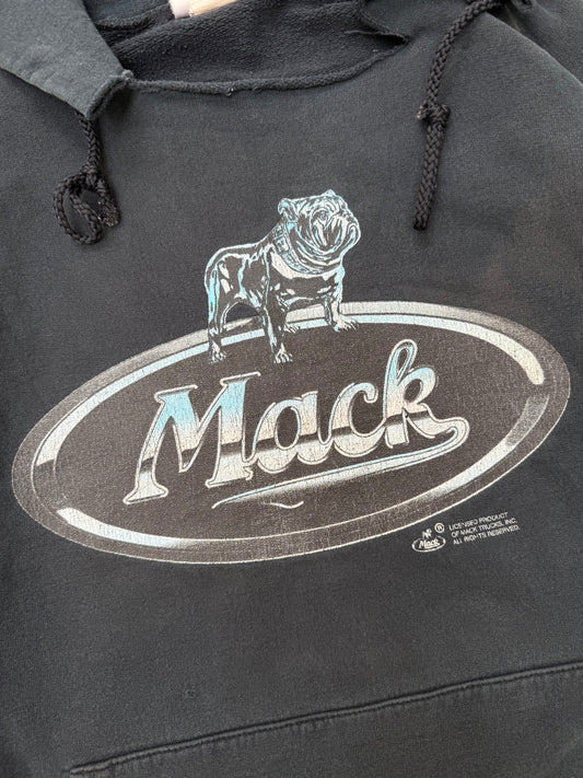 2000s Mack Trucks Boxy Faded Hooded Sweatshirt - XXL