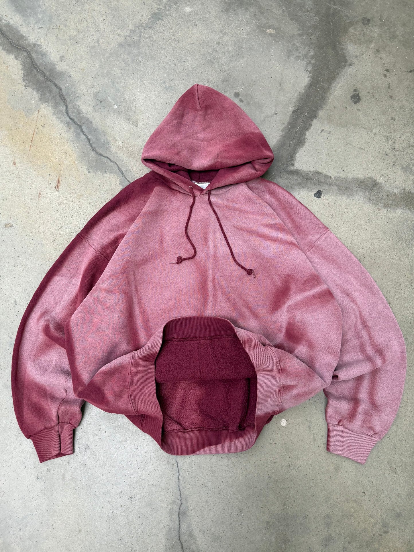 1990s Sun Faded Boxy Pullover Hooded Sweatshirt - XL