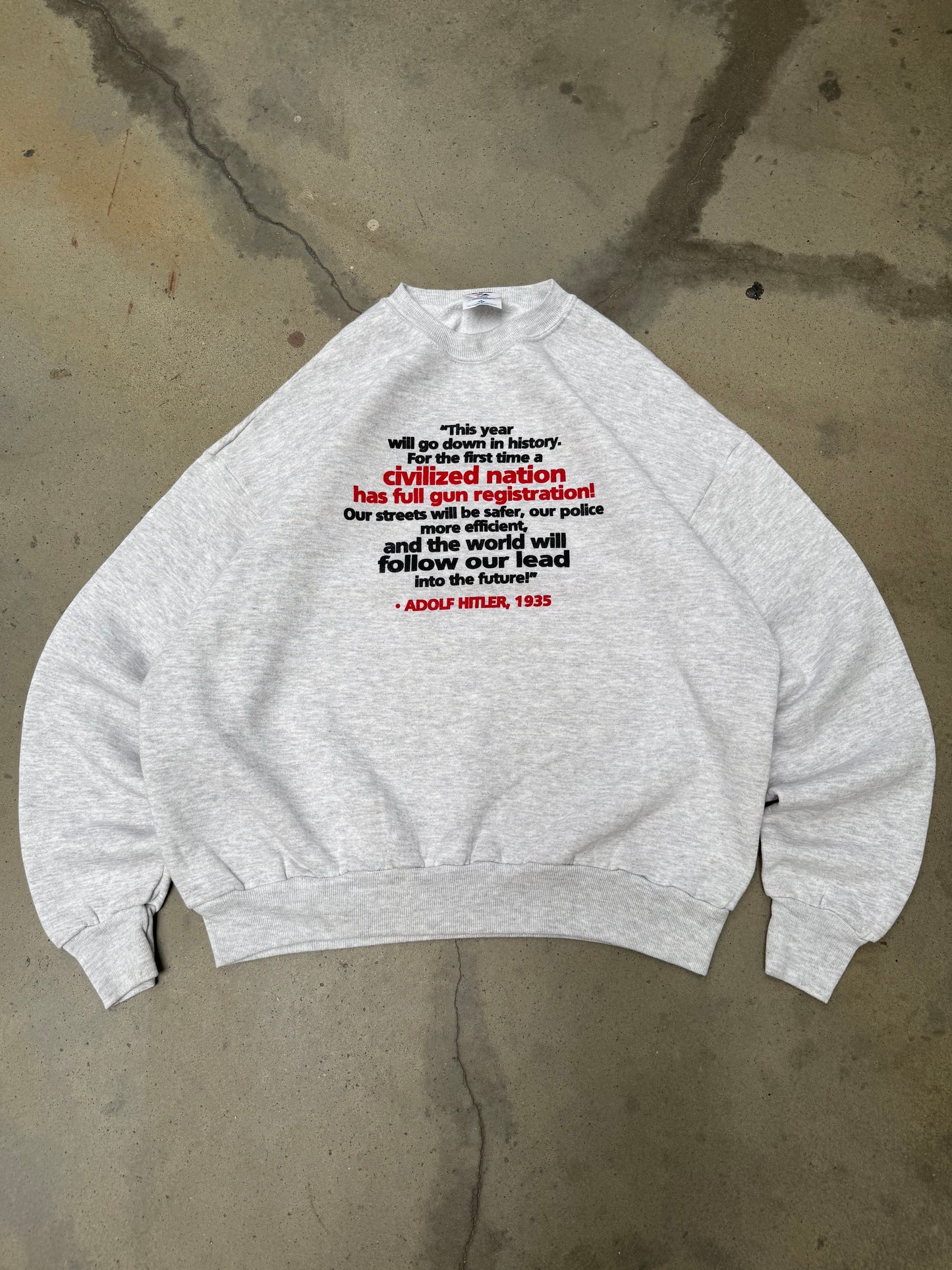 1990s Gun Reform Quote Sweatshirt - L