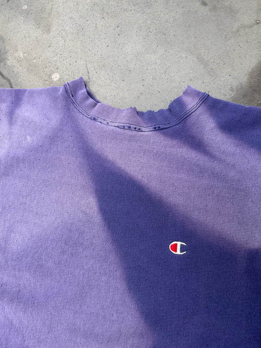 1980s Sun Faded Purple Champion Reverse Weave Sweatshirt - L
