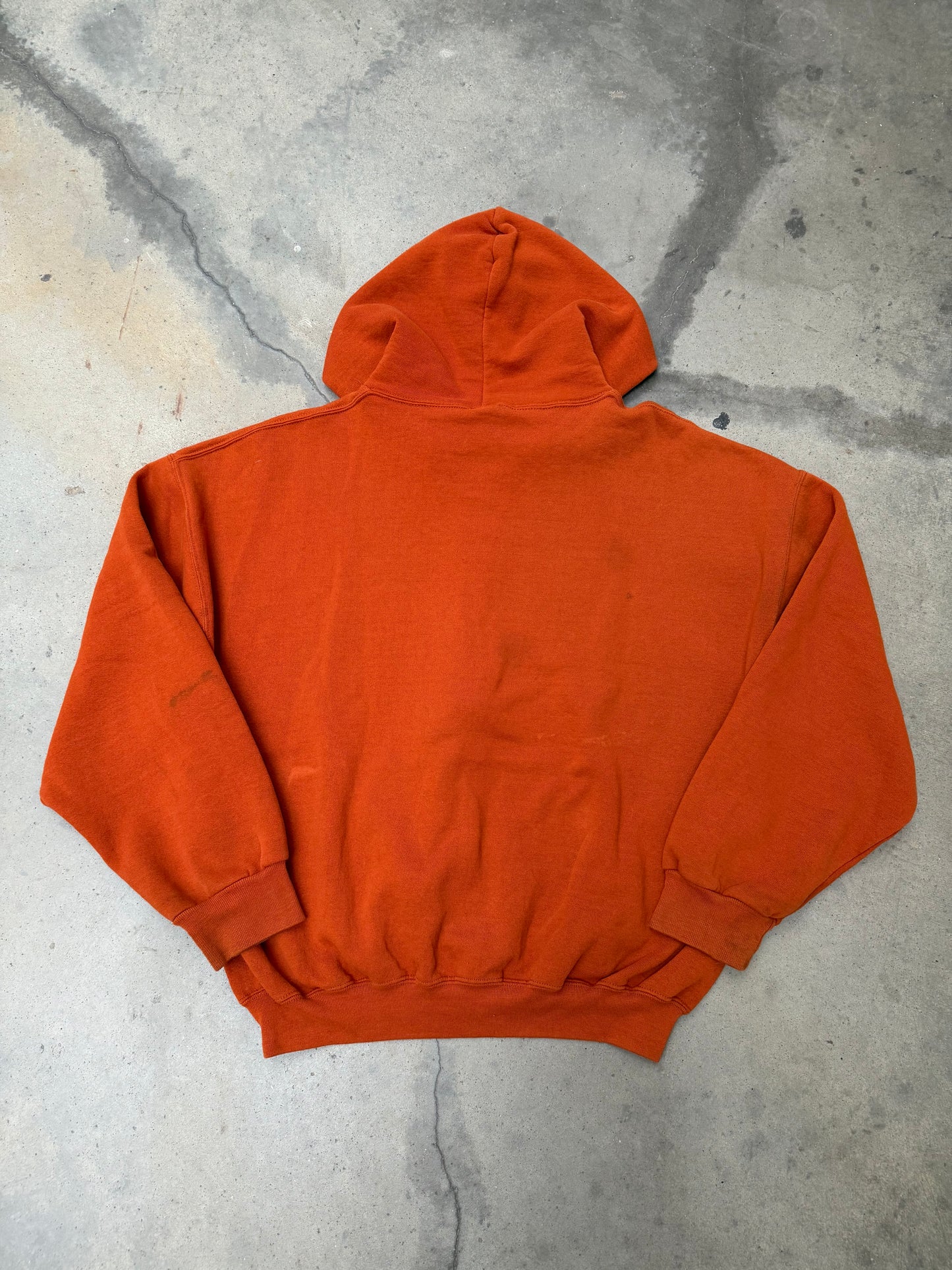 2000s Orange Russell Zip-Up Hooded Sweatshirt - XL