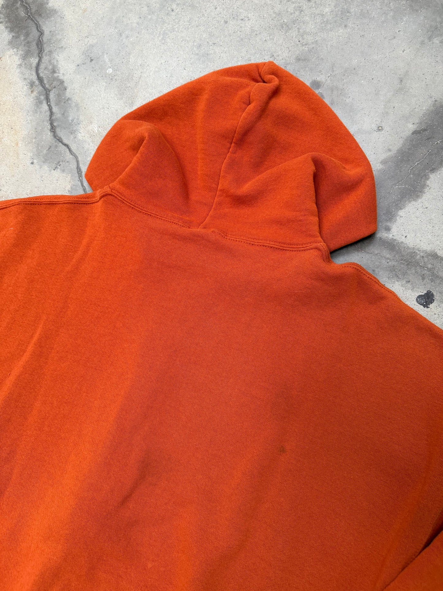 2000s Orange Russell Zip-Up Hooded Sweatshirt - XL