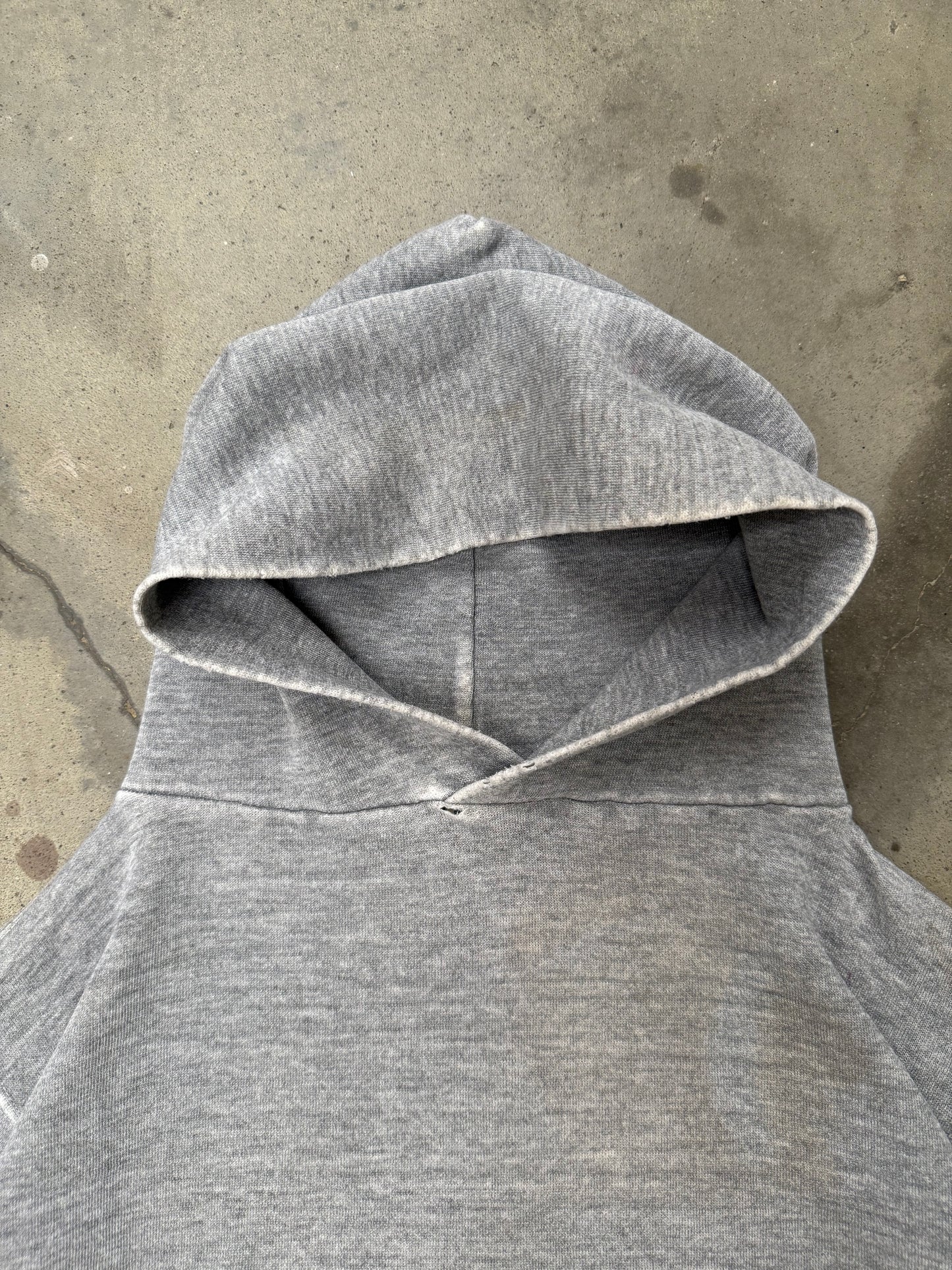 1980s Russell Heather Grey 'Lock Hood' Sweatshirt - M