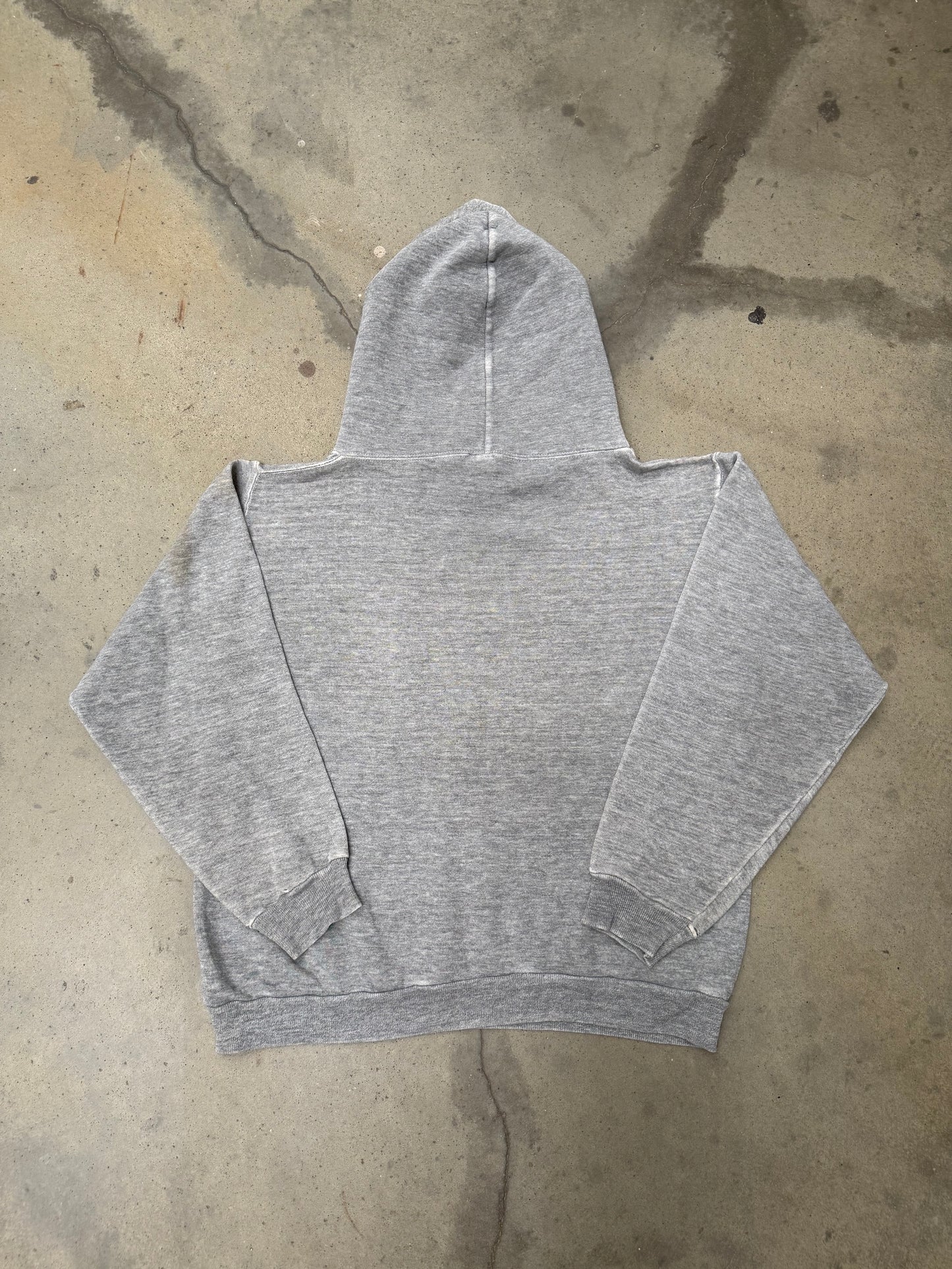 1980s Russell Heather Grey 'Lock Hood' Sweatshirt - M