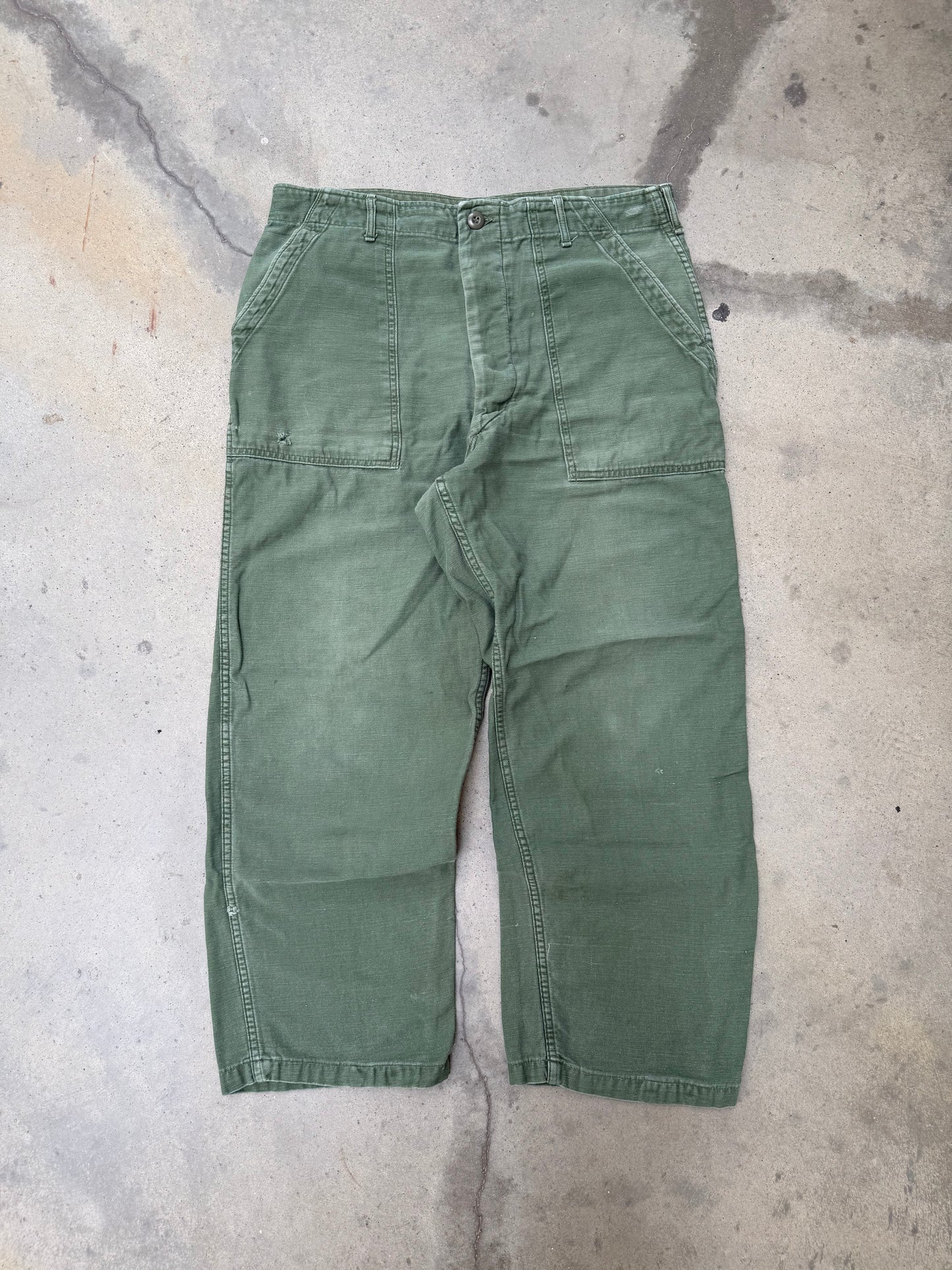 1970s OG107 Military Fatigue Pants - 34X28