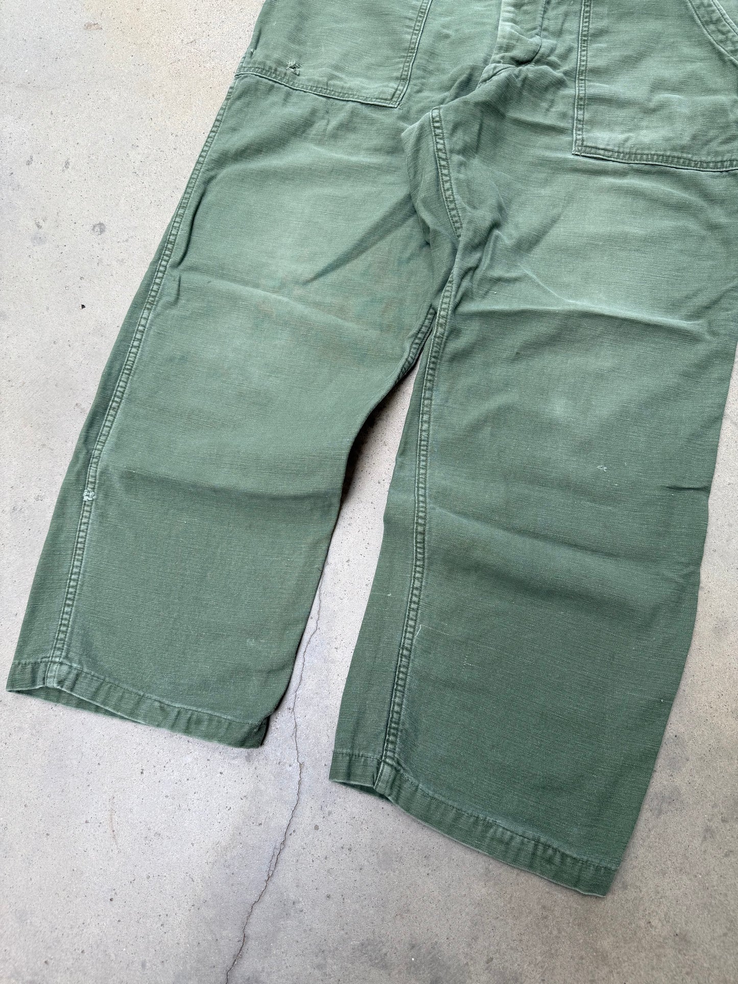 1970s OG107 Military Fatigue Pants - 34X28
