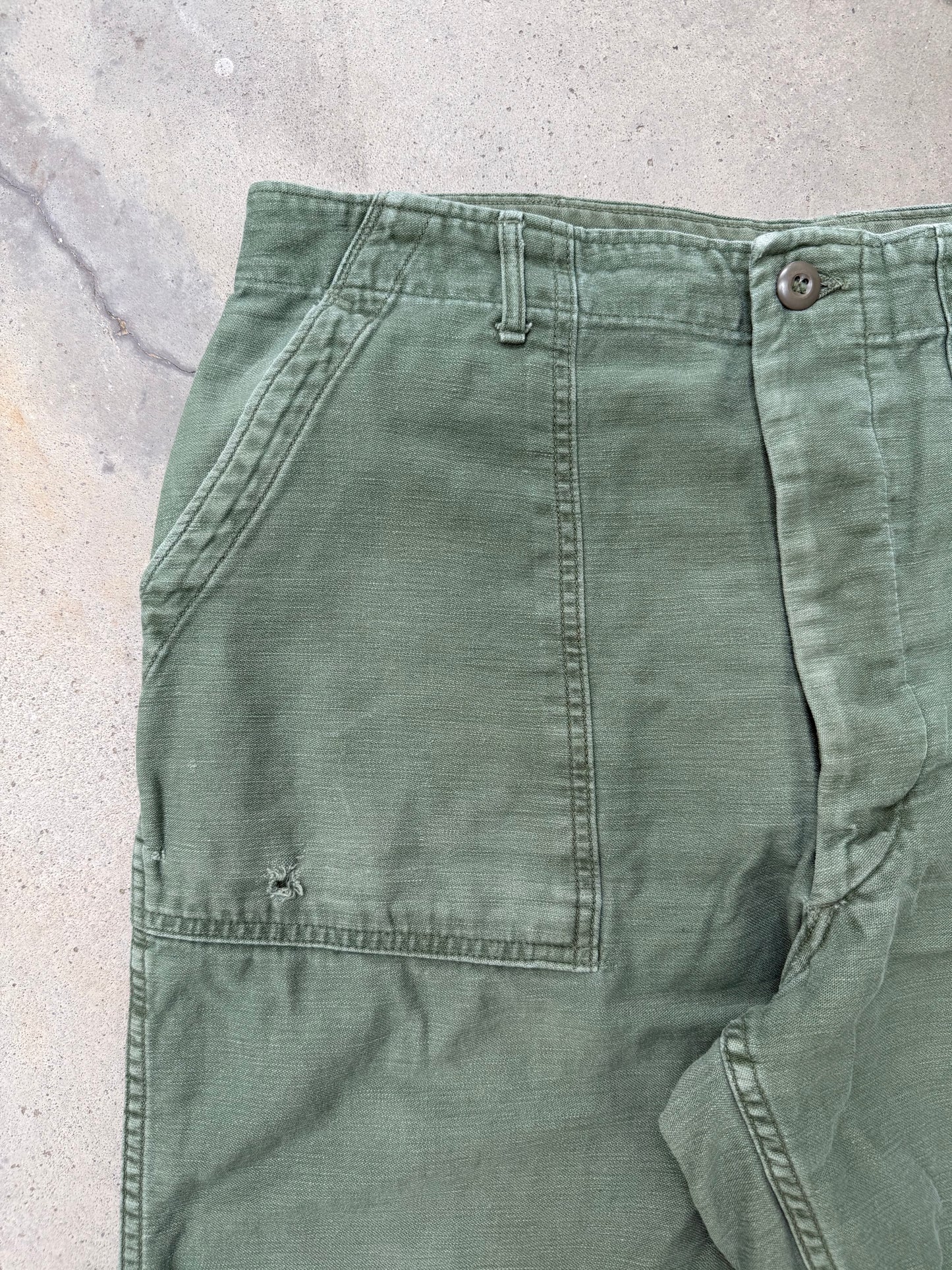 1970s OG107 Military Fatigue Pants - 34X28