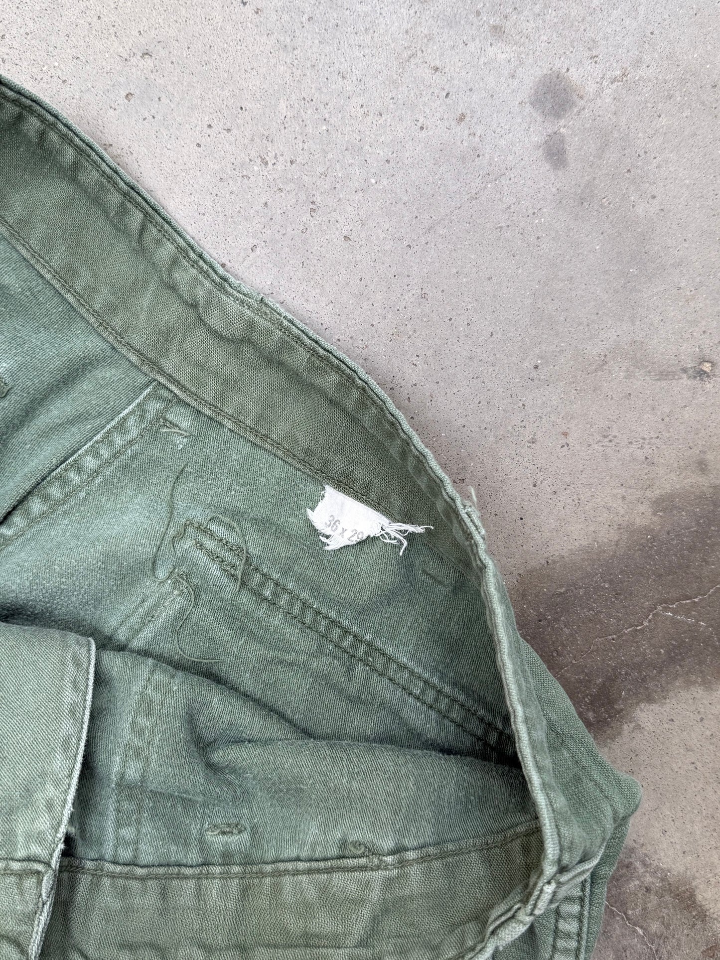 1970s OG107 Military Fatigue Pants - 34X28