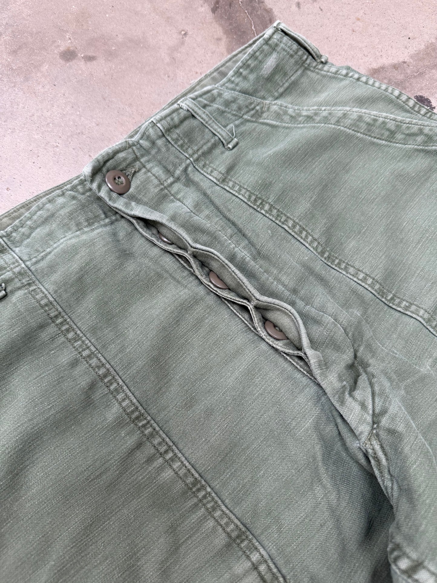 1970s OG107 Military Fatigue Pants - 34X28