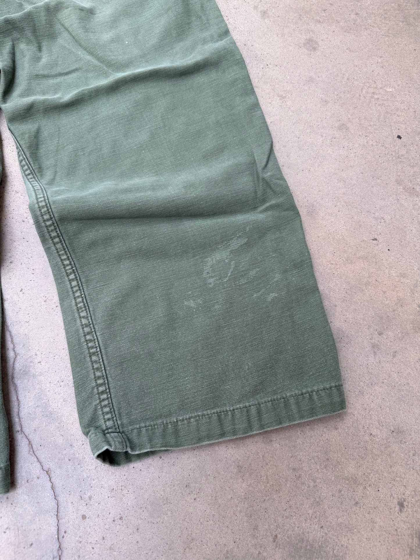1970s OG107 Military Fatigue Pants - 34X28