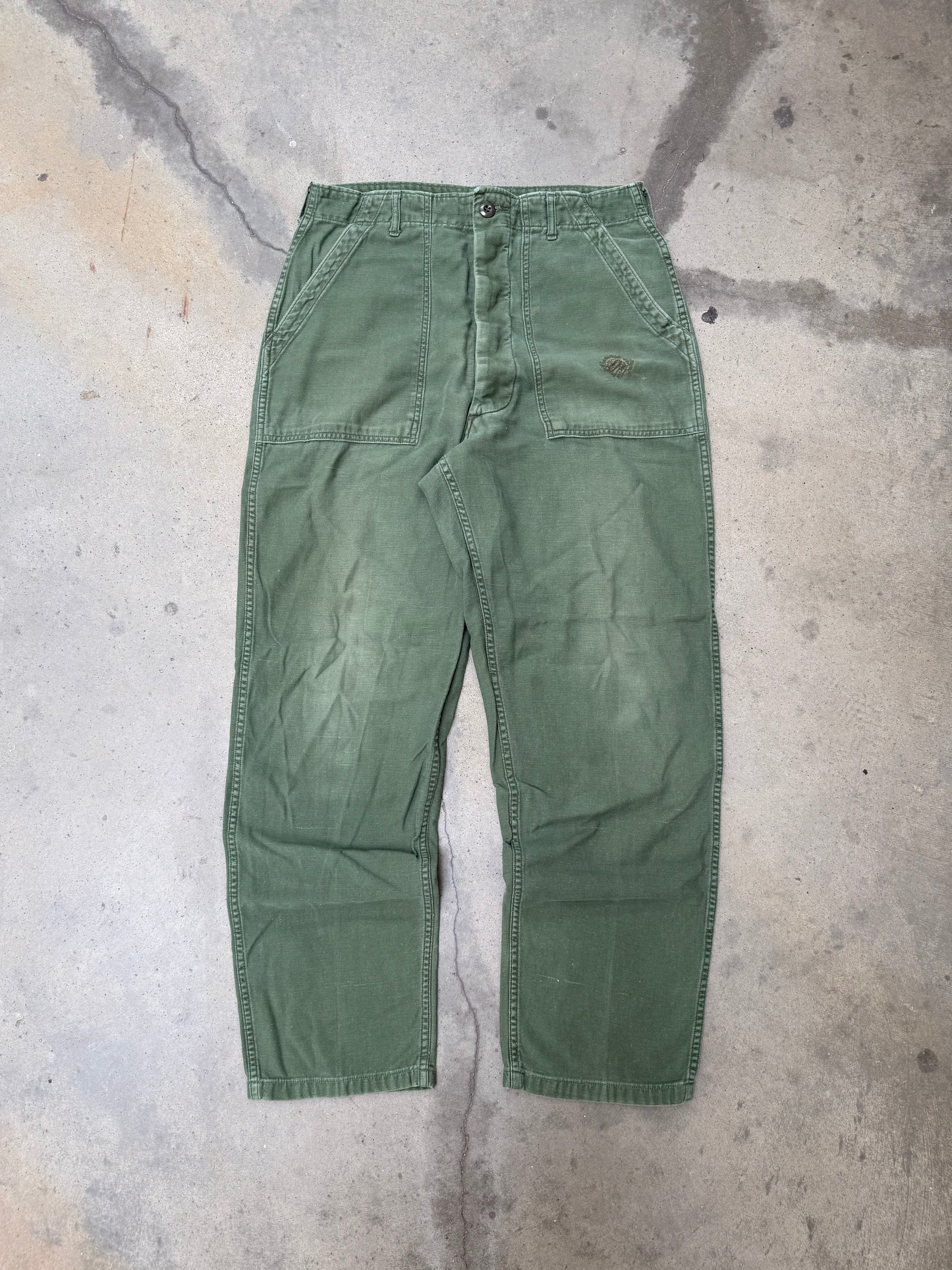 1970s OG107 Military Fatigue Pants - 30X31
