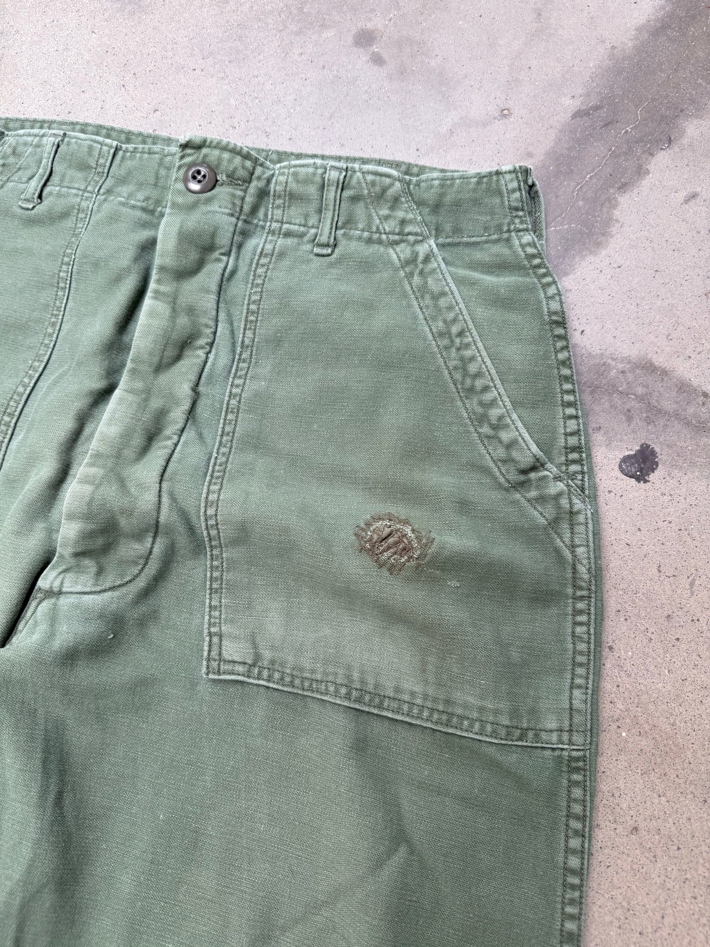 1970s OG107 Military Fatigue Pants - 30X31