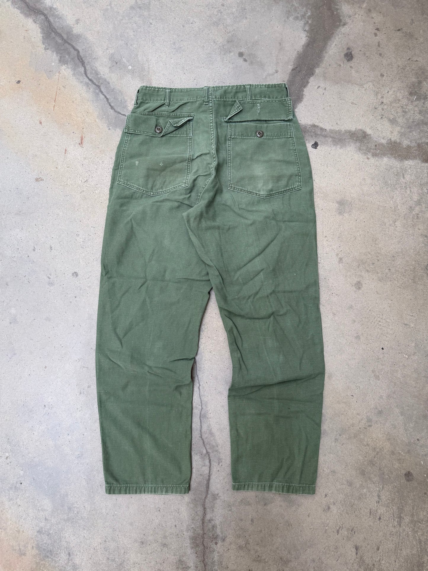 1970s OG107 Military Fatigue Pants - 30X31