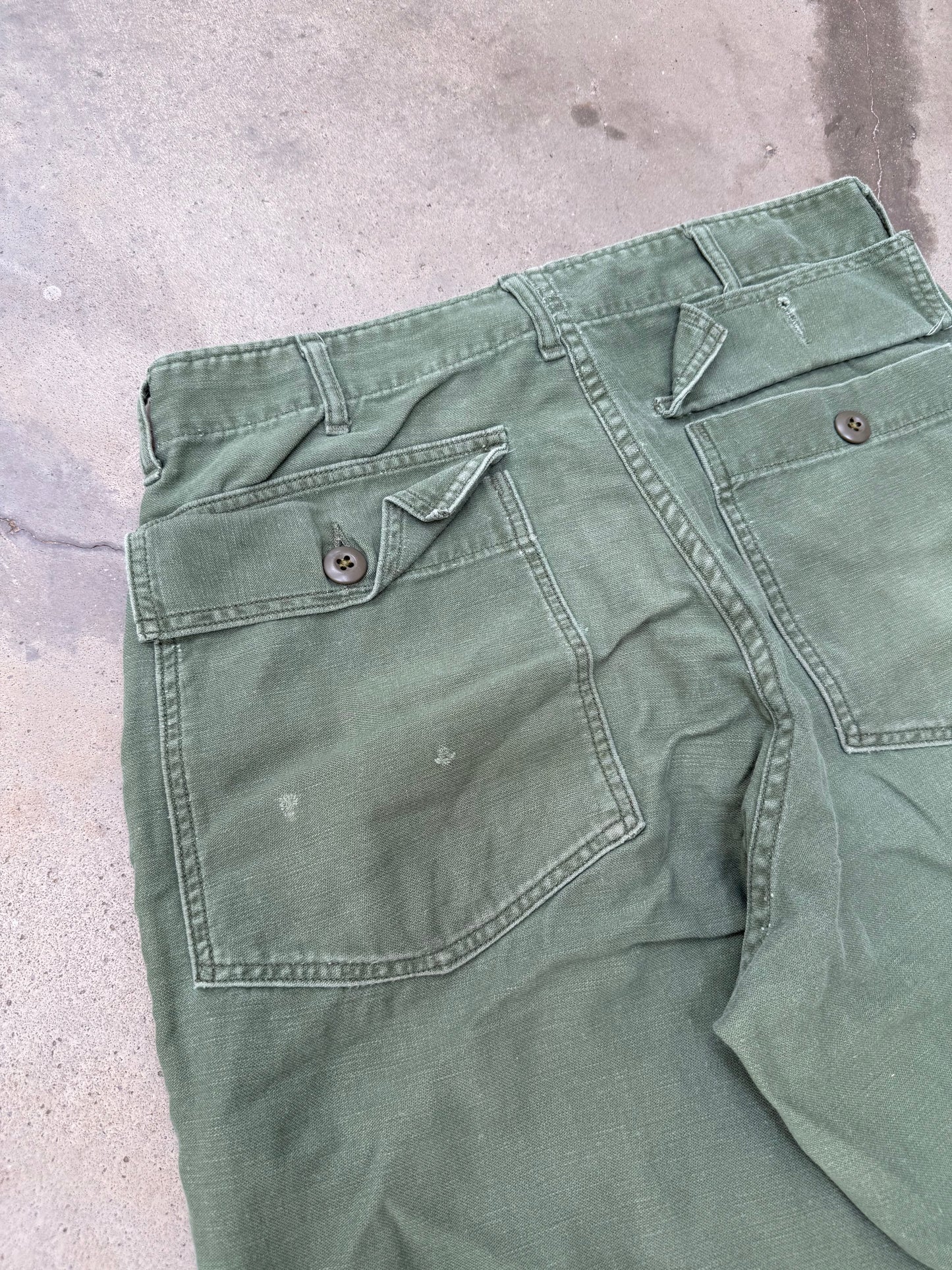 1970s OG107 Military Fatigue Pants - 30X31