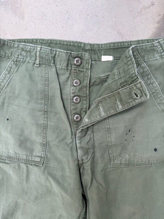 1970s OG107 Military Fatigue Pants - 34X31