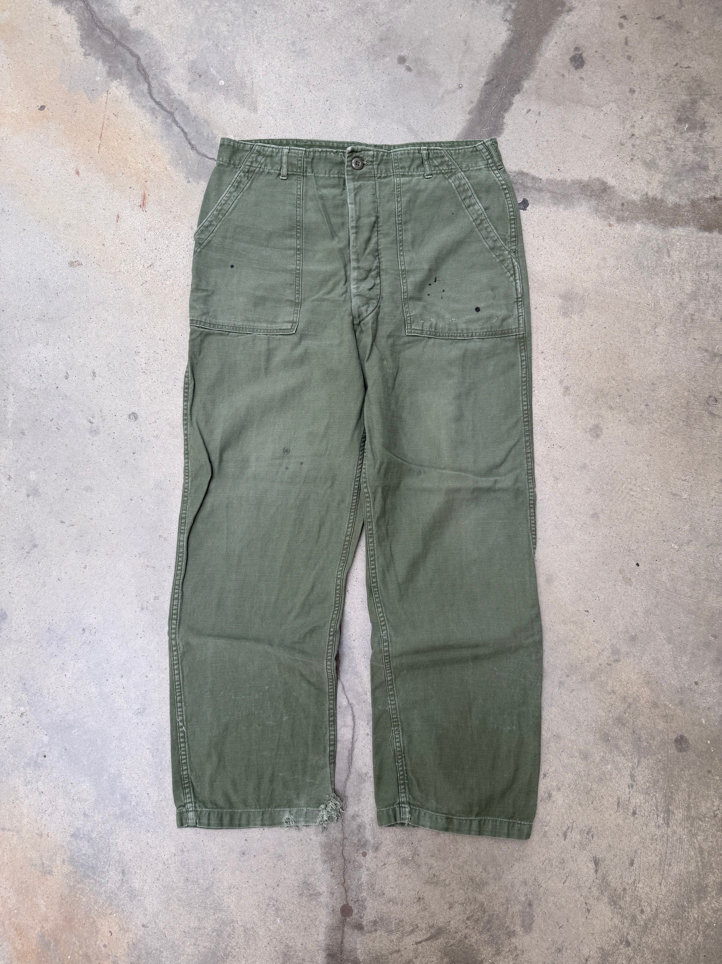 1970s OG107 Military Fatigue Pants - 34X31