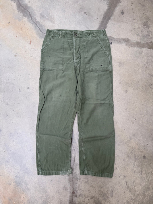 1970s OG107 Military Fatigue Pants - 34X31